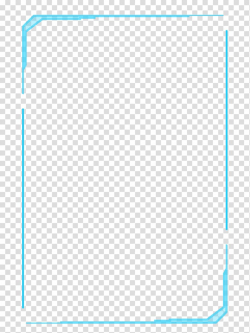Rectangular blue line, Blue tech free border transparent ...