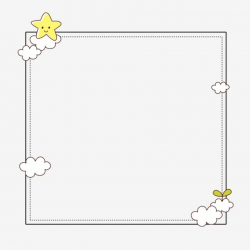 Cartoon Border Hand Painted Border Border Wireframe, Black ...