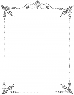 Borders and Frames Black and white Clip art - Elegant Page ...