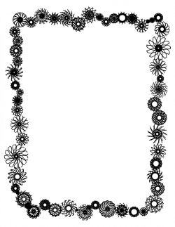 Clipart Flower Border Black And White | Clipart Panda - Free ...