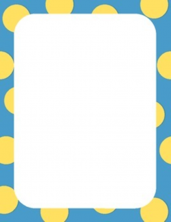 50 Colorful Borders + Frames Clipart - Polka Dot Pattern Borders