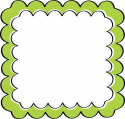 school theme border clipart | Green Scalloped Frame - Free Clip Art ...