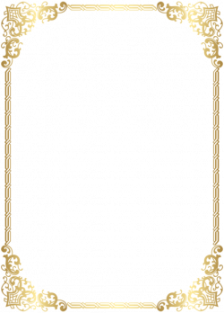 Gold Border Frame Transparent Clip Art Image | aasif | Frame ...