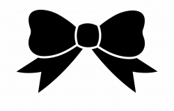 Bow Silhouette Clip Art - Bow Clipart Black And White Free PNG ...