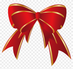 Christmas Red Gold Bow Png Clipart - Red Christmas Bow Clip Art ...