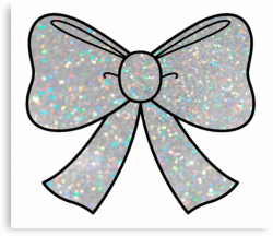 \'Silver Sparkle Glitter Bow\' Canvas Print by katrinawaffles