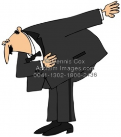 Clipart Illustration of a Man Taking a Bow