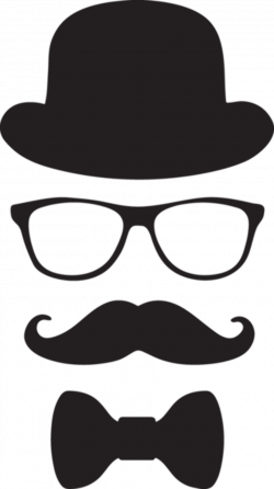 311GA - Hat, glasses, mustache and bow-tie | gender reveal | Fathers ...