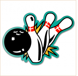 Retro bowling clipart clip art - ClipartPost