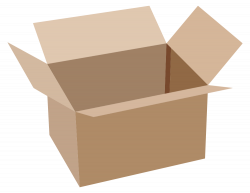 OnlineLabels Clip Art - Open Cardboard Box