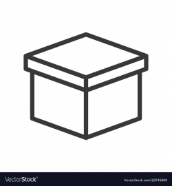 Close box shipping and logistic icon outline