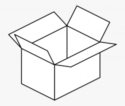 Carton Open Box Clip Art At - Open Box Outline , Transparent ...