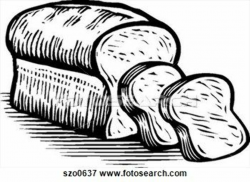 Sliced loaf of bread, black and white Stock Illustration ...