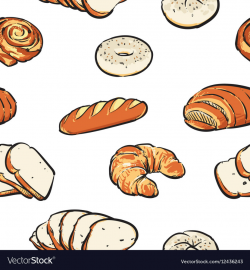 Bread pattern including seamless clipart