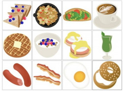 BREAKFAST CLIPART - classic brunch icons! Printable eggs and bacon ...