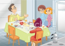 Family Breakfast stock vectors - Clipart.me
