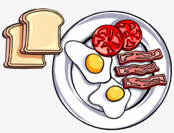 Vector Illustration Of Hearty Breakfast Of Toast, Fried - Breakfast ...