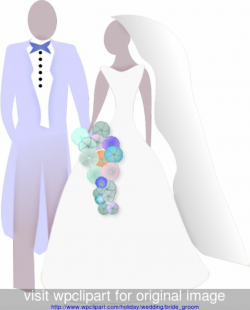 Bride and Groom Silhouette Clip Art | Bride and Groom simple color ...