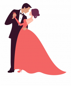 Prom Clipart Bride Groom Dance - Wedding Couple Clip Art Png Free ...