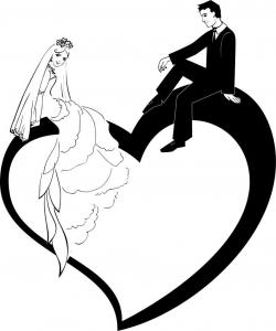 Bride and groom gallery for clip art bride silhouette | Decoupage ...