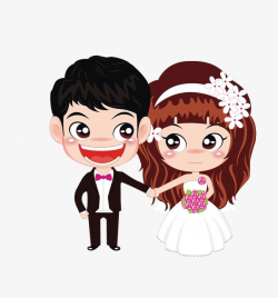 Cartoon Bride And Groom, Creative Wedding Cartoon, Cartoon Couples ...