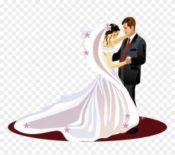 Wedding Invitation Bridegroom Clip Art - Bride And Groom Vector Png ...