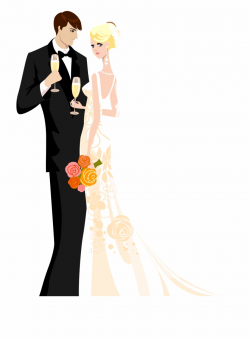 Png Library Library Vintage Bride And Groom Clipart - Wedding ...