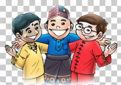 Malaysian Chinese Malaysian Indians Hari Merdeka, Malay cartoon PNG ...