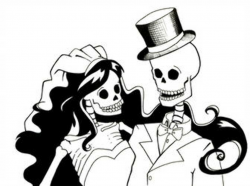 Skeleton Bride And Groom Drawing at PaintingValley.com | Explore ...