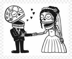 Schedule - Bride And Groom Sugar Skull Tattoo, HD Png Download ...