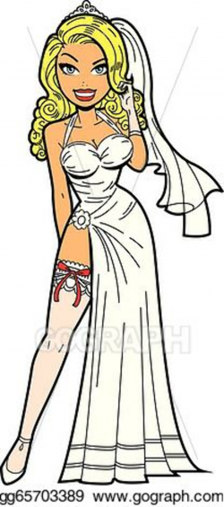 Vector Art - Bride with garter. Clipart Drawing gg65703389 ...