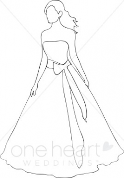 Bride Outline Clipart | Bride Clipart