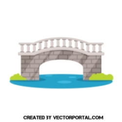 Old bridge clip art - Free vector image in AI and EPS format.