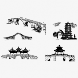 Arch Clipart Old Bridge - Chinese Bridge Architecture ...