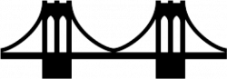 HD Silhouette Clipart Bridge - Clipart Of The Brooklyn ...