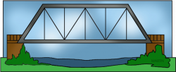 Download Bridge Clipart Trus - Truss Bridge Clipart - Full ...