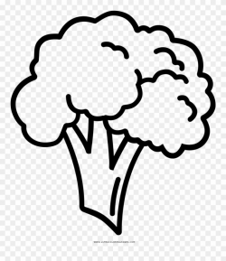 Broccoli Coloring Page - Broccoli Easy To Draw Clipart ...