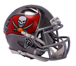 Tampa Bay Buccaneers Riddell Speed Mini Helmet - Chrome Alternate