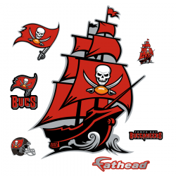 Tampa Bay Buccaneers: Pirate Ship Logo - Giant Officially Licensed NFL  Removable Wall Decal