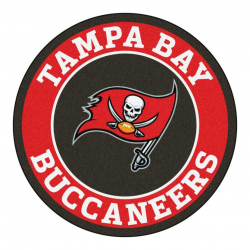 FANMATS NFL Tampa Bay Buccaneers Red 2 ft. x 2 ft. Round Area Rug