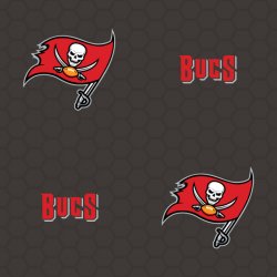 Tampa Bay Buccaneers: Logo Pattern (Gray) - Officially Licensed Removable  Wallpaper