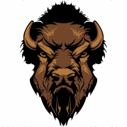 Buffalo Head Logo - Vector Clipart Buffalo