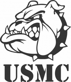 USMC Bulldog Vinyl Decal | Military Decals | Bulldog mascot, Bulldog ...