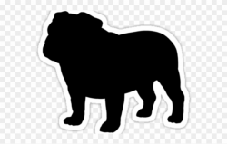 English Bulldog Clipart Silhouette - English Bulldog Bulldog ...