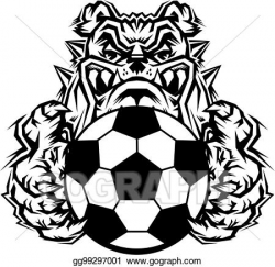 Clip Art Vector - Bulldog soccer. Stock EPS gg99297001 - GoGraph