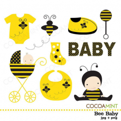 Bee Baby Clip Art by cocoamint on Etsy | Art Projects | Baby ...