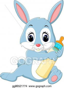 Vector Stock - Cute baby rabbit. Clipart Illustration gg86521774 ...