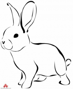 Bunny black and white animals clipart of bunny with the keywords ...