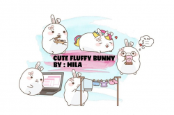KAWAII BUNNY CLIPART BUNDLE PNG