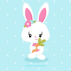 INSTANT DOWNLOAD - Easter Bunny Clipart and Vectors for personal and ...